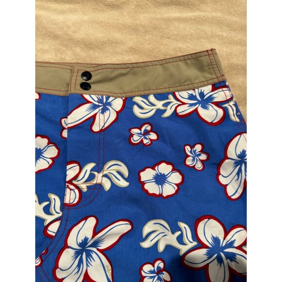 Aikane Surf Company Womens Skirt Blue With White Floral Size Medium - Picture 2 of 8